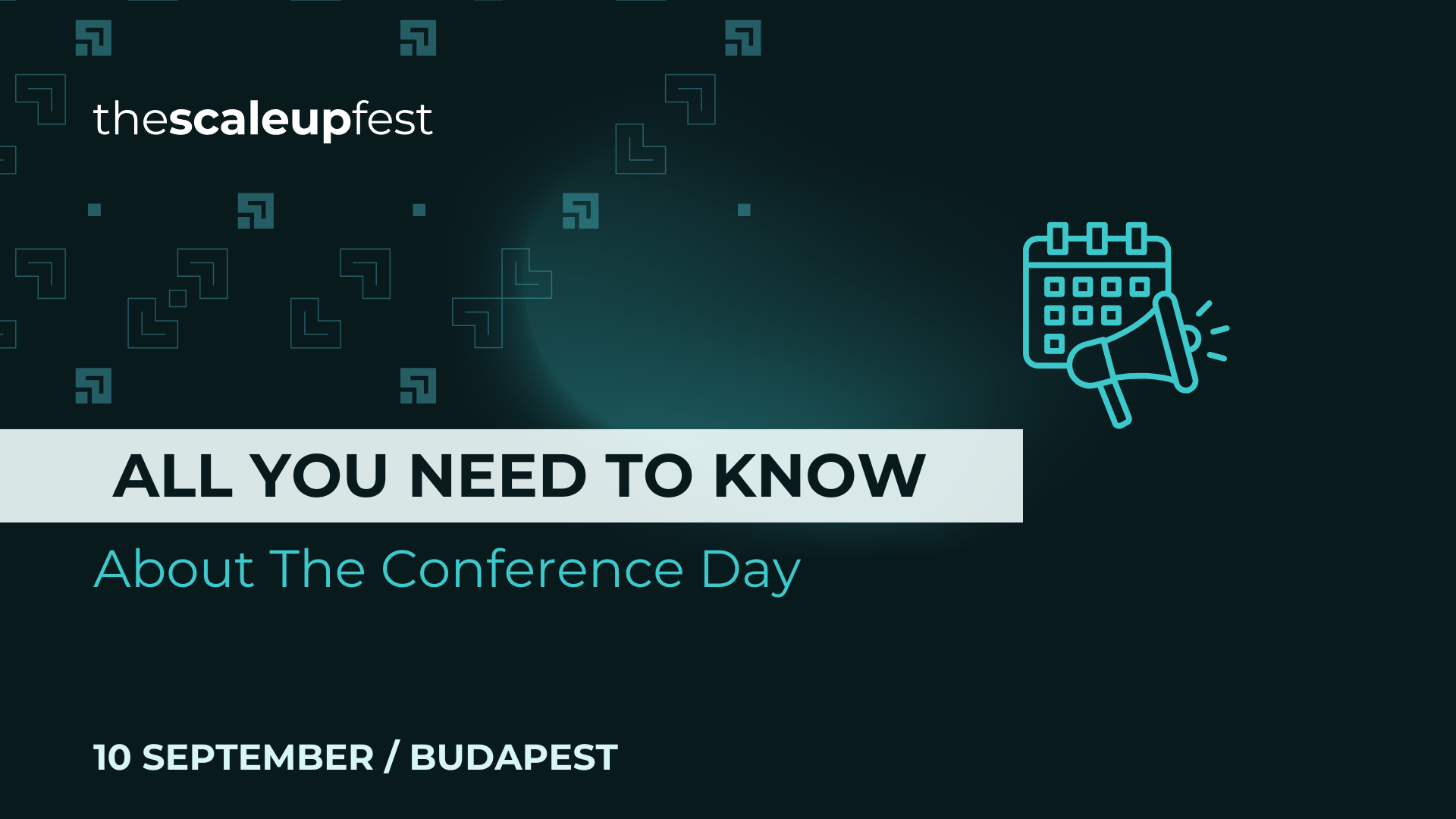 All you need to know about the conference day